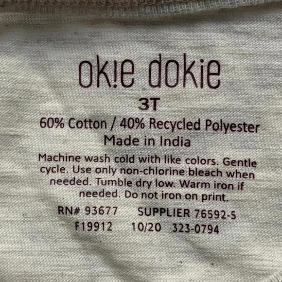 Okie Dokie Save Our Planet Graphic Tee 3T - Picture 4 of 6